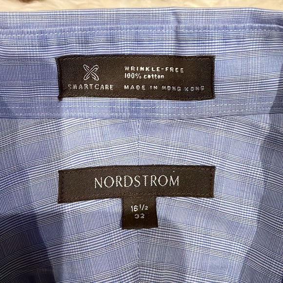 NORDSTROM MENS DRESS SHIRT BLUE - Picture 2 of 8